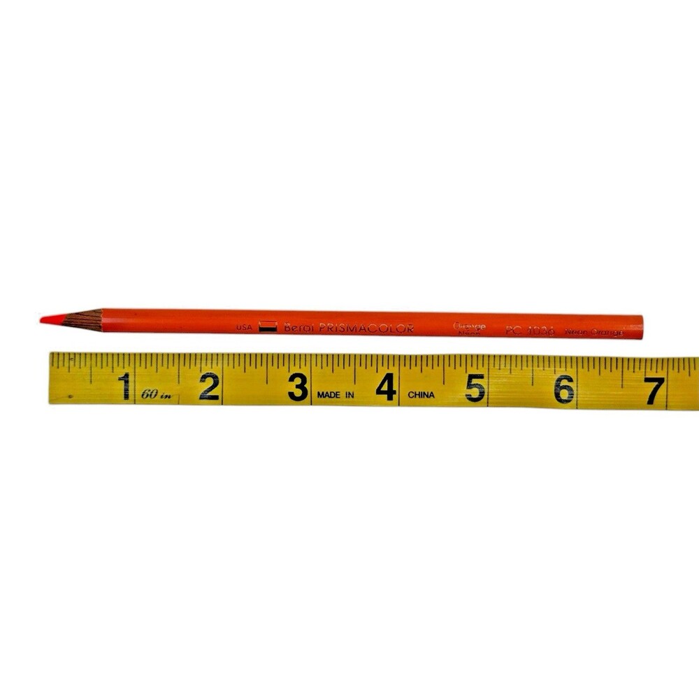 Vintage Berol Prismacolor Neon Orange Colored Pencil Discontinued PC 1036